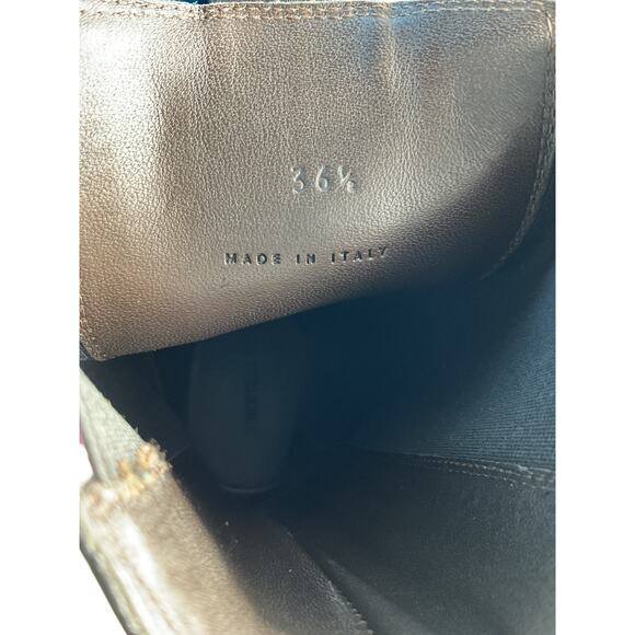 Bottega Veneta Flat Black Leather Triple Sole Leather Boots Size 6.5 - Picture 7 of 16